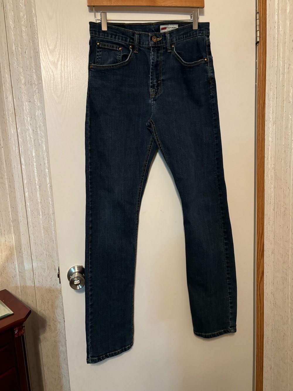 Wrangler Men's Navy Straight-Leg Jeans
